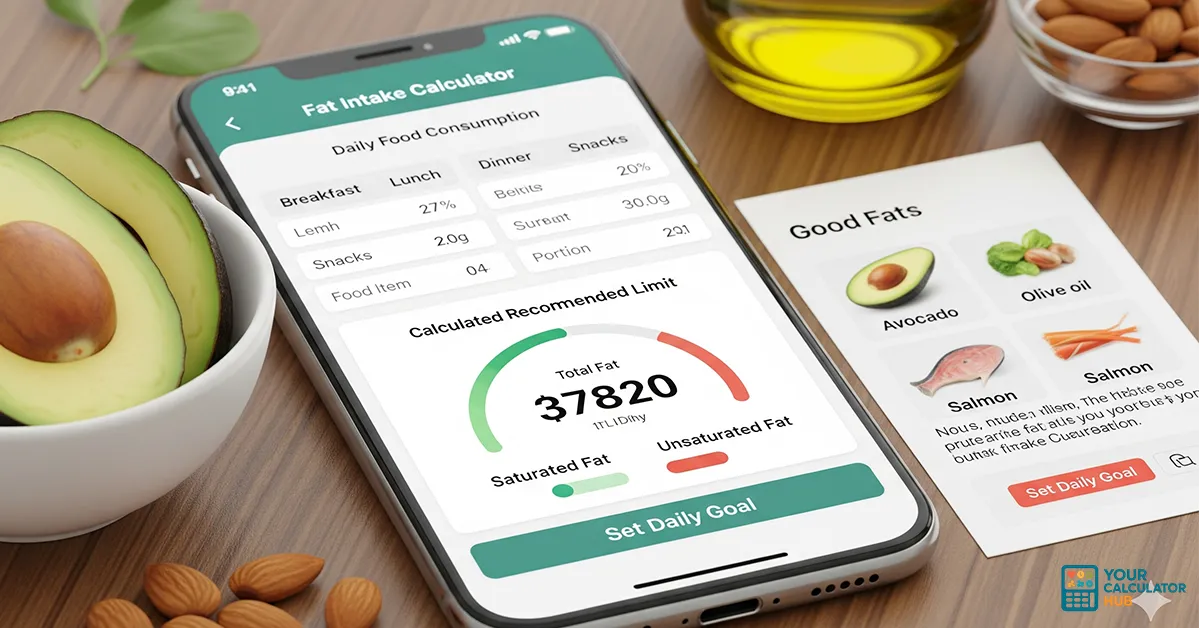 Fat Intake Calculator – Stay Healthy with balanced fats