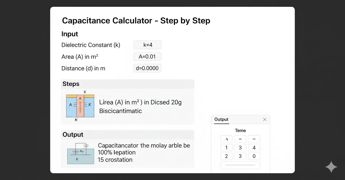 Capacitance Calculator for series and parallel combinations