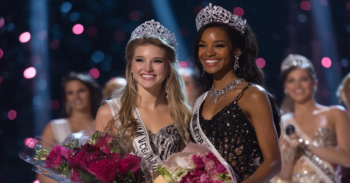 Contestants on stage during Miss America 2026 in Orlando