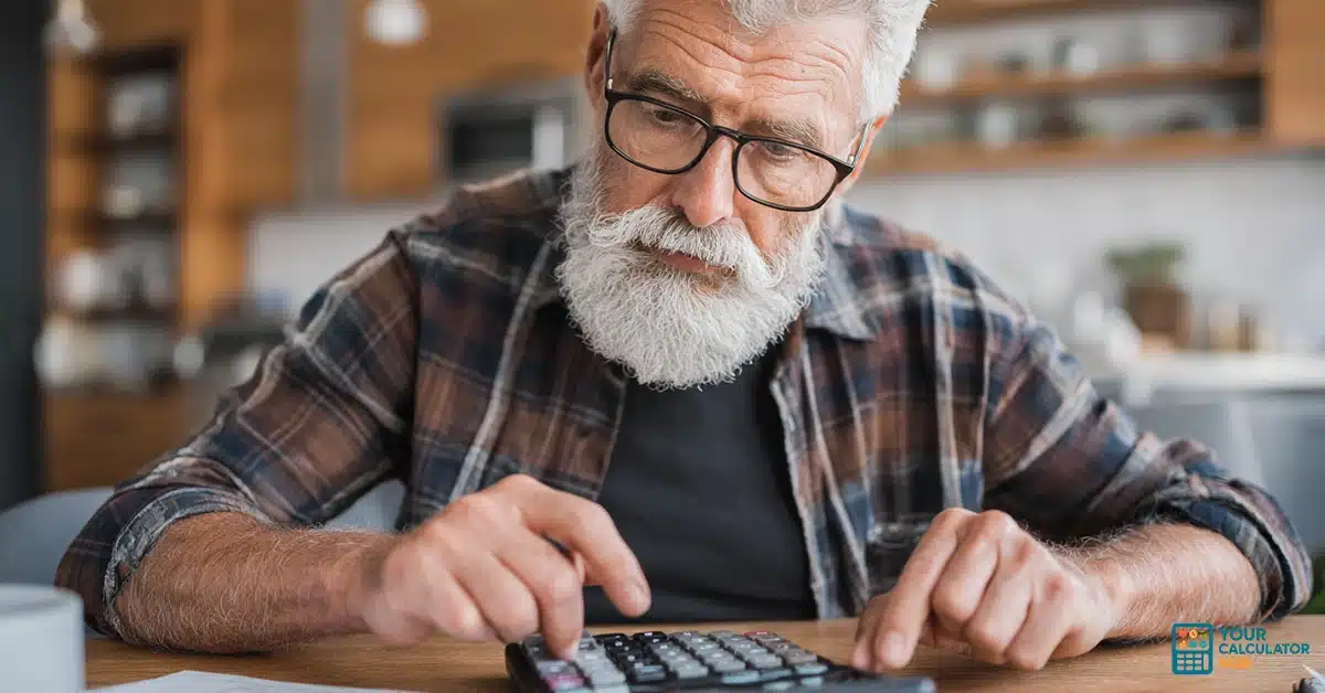 Online retirement savings calculator tool showing projected retirement funds and savings growth over time