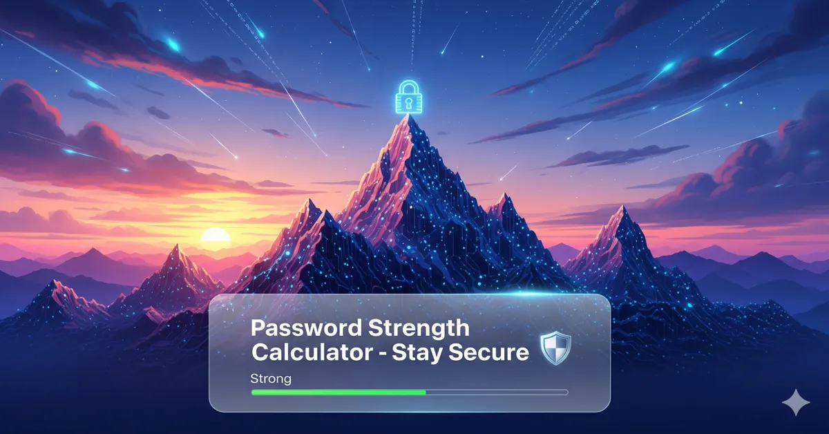 Password Strength Calculator showing secure login