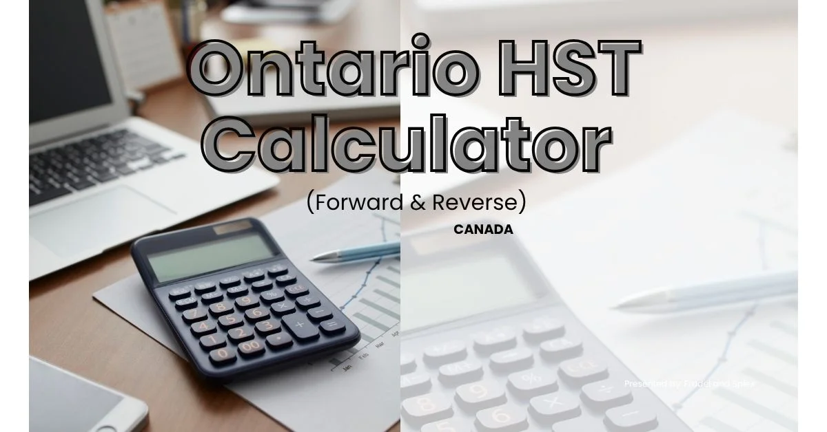Ontario HST Calculator (Forward and Back) for 13% Tax in Ontario
