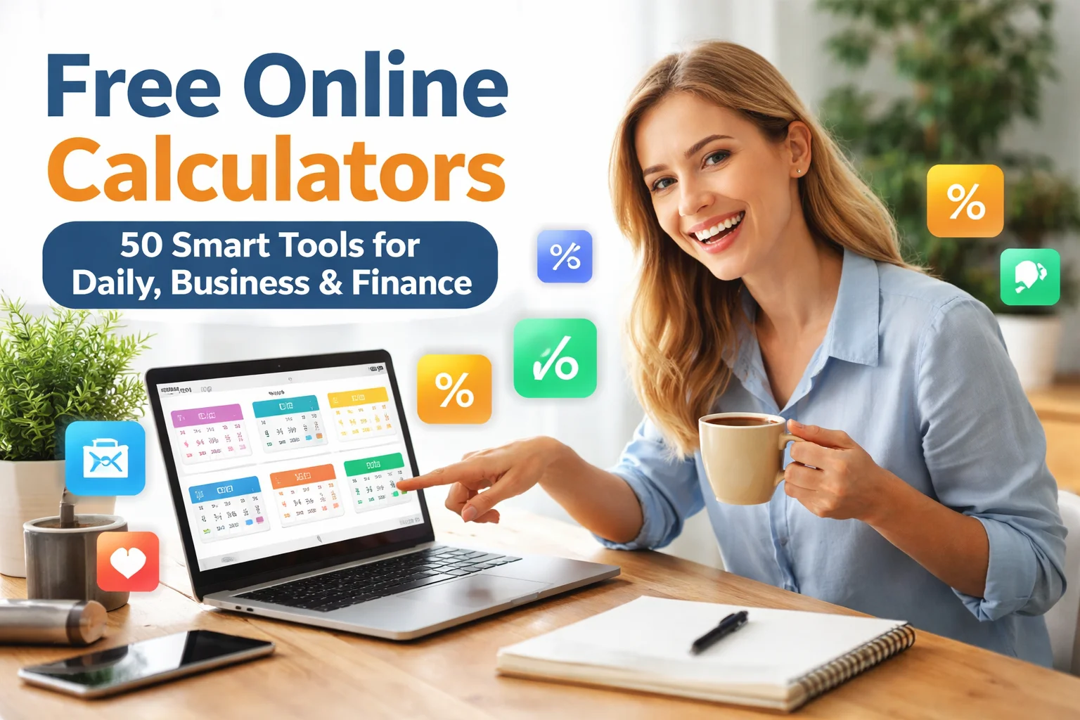 Free Online Calculators for daily, business, and finance calculations