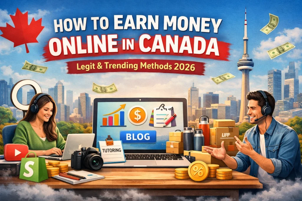 How to earn money online in Canada using legit and trending methods in 2026